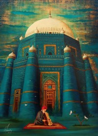 S. A. Noory, 30 x 42 Inch, Acrylic on Canvas, Cityscape Painting, AC-SAN-252 S. A. Noory, 30 x 42 Inch, Acrylic on Canvas, Cityscape Painting, AC-SAN-252